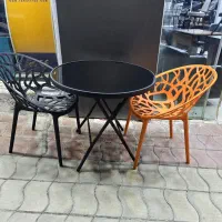 میز غذا خوری تاشو با صندلی پلیمری نشکن