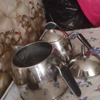 کتری قوری تمام استیل جنس زخیم و قدیمی|قوری، کتری، قهوه‌ساز دستی|کرمانشاه, |دیوار