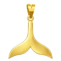 آویز گردنبند طلا 18 عیار زنانه طرح دم وال