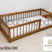 تخت کودک و نوجوان. مونته‌سوری. چوبی. کلبه. تخت