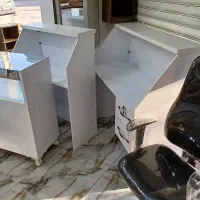 میز کانتر و پیشخوان شیشه خور و قفسه فروشگاه حنفی