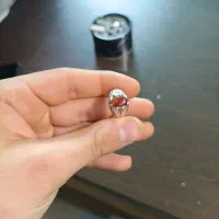 انگشتر نقره یشمی سرخ