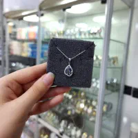 پلاک زنجیر نگین تانزانیت نقره اصل|بدلیجات|کرمانشاه, |دیوار