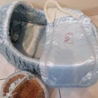سبد حصیری نوزاد همراه با لحاف و روتختی