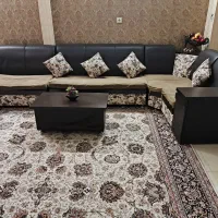 مبل طرح ال با روکش چرم|مبلمان خانگی و میز عسلی|مشهد, وحید|دیوار