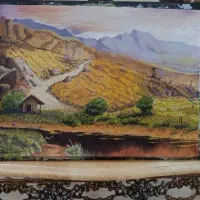 کار حرفه ای طبیعت( با رنگ روغن  )