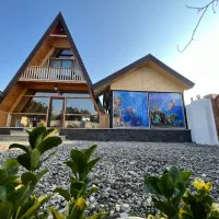 کلبه سویسی دوخوابه دوبلکس استخر جکوزی دار سهیل