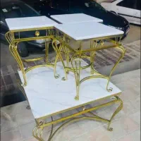 ست کامل جلومبلی و عسلی فرفوژه استیل فلزی گلمیز|مبلمان خانگی و میز عسلی|شیراز, دروازه قران|دیوار