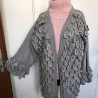 ژاکت دستباف مدل فلس ماهی