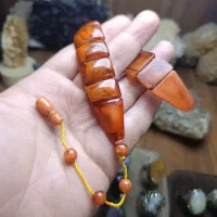 تسبیح زاز کهربا پودری قهوه ای ترکیه