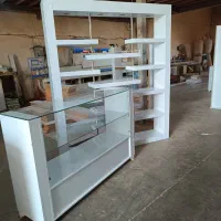 پیشخوان ویترین دکور قفسه بندی میزکار اسنداجیلیMdf