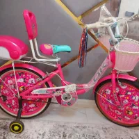 دو عدد دوچرخه ۲۰ و ۱۶ دخترانه صورتی کاملا نو