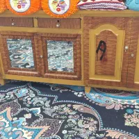 کمدویترین ساعت بوفه زیرال ای دی برنج و برنز