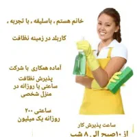 نظافت منزل توسط خانم