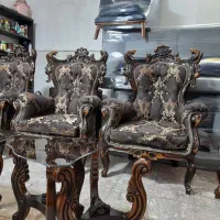 مدل خرچنگی ۹نفره با میز کامل چوب گردو|مبلمان خانگی و میز عسلی|قم, نیروگاه|دیوار