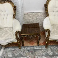 فروش مبل سلطنتی همراه با میز عسلی|مبلمان خانگی و میز عسلی|نوشهر, |دیوار