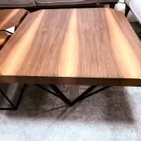 میز وسط جلومبلی چوبی پایه فلزی با دو عدد میز عسلی|مبلمان خانگی و میز عسلی|بابل, |دیوار