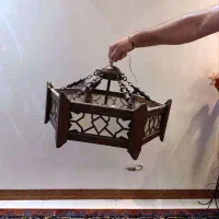 فروش آباژور، لوستر چوبی، ویترین مدرن و اتو|لوستر و چراغ آویز|کاشان, شهرک امیرالمومنین|دیوار