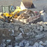 حمل نخاله با تراکتور خاک برداری
