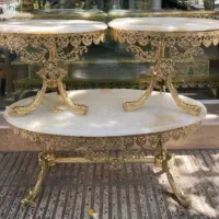 سرویس میز وسط سه تایی برنز برنزی|مبلمان خانگی و میز عسلی|کرج, حصارک پایین|دیوار