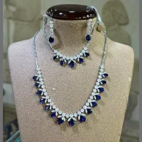 سرویس نقره یاقوت کبود