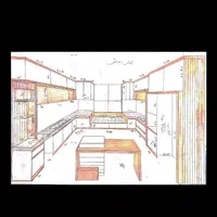 کابینت و کمددیواری|کتابخانه، شلف، قفسه‌های دیواری|نسیم‌شهر, |دیوار