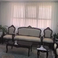 مبل استیل با چوب گردو
