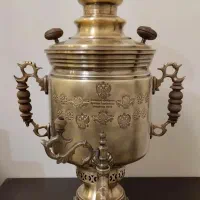 سماور زغالی برنجی ۶لیتری
