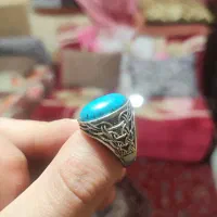 انگشتر فیروزه رینگ دستی