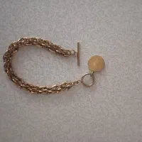 دستبند رنگ ثابت طرح طلا