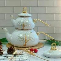 کتری قوری لعابی طرح سنگی ماربل مدلهاو رنگهای متنوع|قوری، کتری، قهوه‌ساز دستی|تهران, شوش (باغ آذری)|دیوار