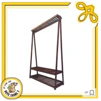 رگال چوبی لباس هشتی دو طبقه تاجدار|جاکفشی، کمد، دراور|اصفهان, قلعه طبره|دیوار