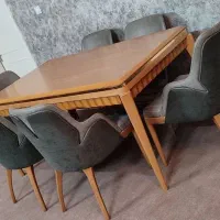 میز غذاخوری ۶ نفره پایه های پرتابل|میز و صندلی غذاخوری|مشهد, زمانه|دیوار