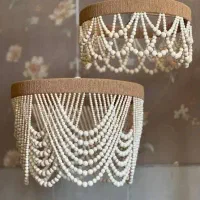 لوستر چوبی دستساز مکرومه و انواع چوب روسی مرغوب