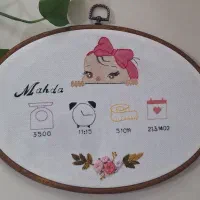 دیوار کوب گلدوزی مشخصات نوزاد