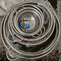 ۶ عدد آبکش استیل یونیک و ۲ عدد لگن