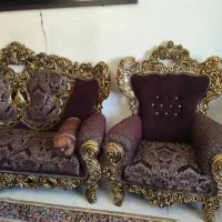 مبل استیل سلطنتی ۹ نفره با کنسول|مبلمان خانگی و میز عسلی|ملایر, |دیوار