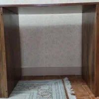 میز تحریر با دو قفسه سه طبقه ای درون میز