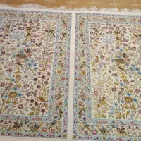 قالیچه جفت گل و بلبل خرید مستقیم از بافنده