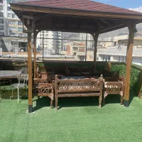 آلاچیق چوبی بهمراه متعلقات