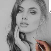 طراحی چهره سیاه قلم|تابلو، نقاشی، عکس|بروجرد, |دیوار