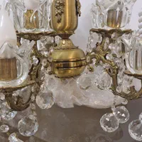 لوستر ۱۰شعله برنجی اصل.|لوستر و چراغ آویز|قزوین, |دیوار