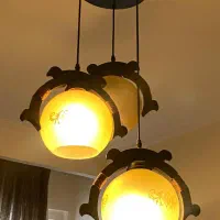 لوستر چوبی|لوستر و چراغ آویز|تهران, شهرک آزمایش|دیوار