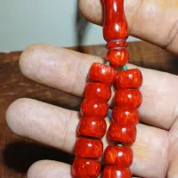 تسبیح کهربها مرجان زرافشان بی نظیر کهنه|کلکسیون اشیاء عتیقه|تهران, مولوی|دیوار