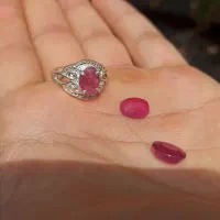 انگشتر زنانه یاقوت سرخ آفریقا با رکاب نقره۹۲۵|جواهرات|اهواز, گلستان|دیوار