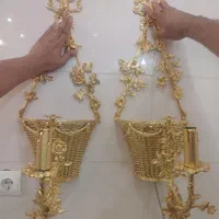 یک جفت دیوارکوب تمام برنز|مجسمه، تندیس، ماکت|تهران, خزانه|دیوار