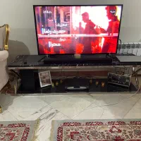 میز تلوزیون استیل با سنگ مرمر طبیعی نو نو