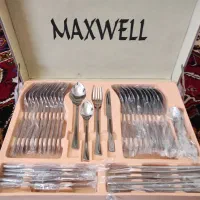 سرویس قاشق چنگال ۱۲۸ پارچه maxwell