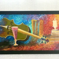 چندعدد تابلو نقاشی رنگ روغن