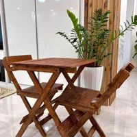 میز و صندلی تاشو چوبی / کافه|میز و صندلی غذاخوری|قزوین, |دیوار